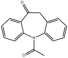 5-乙酰基-5H-二苯并[B,F]氮杂卓-10(11H)-酮 结构式