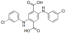 2,5-bis(3-chlorophenylamino)terephthalic acid,28294-55-5,结构式