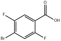 4‐ブロモ‐2,5‐ジフルオロ安息香酸 化学構造式