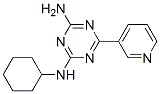 N-cyclohexyl-6-pyridin-3-yl-1,3,5-triazine-2,4-diamine Struktur