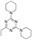 6-エチル-2,4-ジピペリジノ-1,3,5-トリアジン 化学構造式