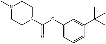 4-メチル-1-ピペラジンカルボン酸3-tert-ブチルフェニル 化学構造式