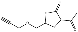 3-Acetyl-4,5-dihydro-5-(2-propynyloxymethyl)-2(3H)-furanone Struktur