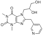 7-(2,3-Dihydroxypropyl)-8-(3-pyridylmethyl)-3,7-dihydro-1,3-dimethyl-1H-purine-2,6-dione Structure