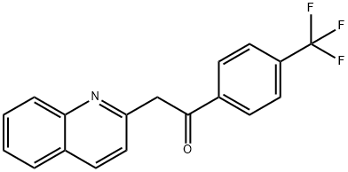 2-QUINOLIN-2-YL-1-[4-(TRIFLUOROMETHYL)PHENYL]ETHANONE
 Struktur