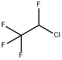 1-クロロ-1,2,2,2-テトラフルオロエタン 化学構造式