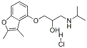 1-(2,3-dimethylbenzofuran-4-yl)oxy-3-(propan-2-ylamino)propan-2-ol hyd rochloride 化学構造式