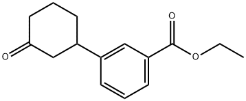 ETHYL 3-(3-OXOCYCLOHEXYL)BENZOATE Struktur