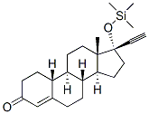 (17R)-17-(トリメチルシロキシ)-19-ノルプレグナ-4-エン-20-イン-3-オン 化学構造式