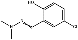4-Chloro-2-[(dimethylhydrazinylidene)methyl]phenol, 2-(5-Chloro-2-hydroxybenzylidene)-1,1-dimethylhydrazine Struktur