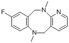 9-FLUORO-6,12-DIMETHYL-5,6,11,12-TETRAHYDRO-1,6,12-TRIAZA-DIBENZO[A,E]CYCLOOCTENE 化学構造式