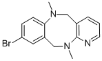 9-BROMO-6,12-DIMETHYL-5,6,11,12-TETRAHYDRO-1,6,12-TRIAZA-DIBENZO[A,E]CYCLOOCTENE Struktur