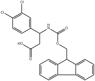 3-(3,4-DICHLORO-PHENYL)-3-(9 H-FLUOREN-9-YLMETHOXYCARBONYLAMINO)-PROPIONIC ACID Structure