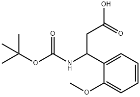 N-BOC-3-氨基-3-(2-甲氧基苯基)丙酸,284493-52-3,结构式