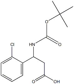 N-叔丁氧羰基-3-氨基-3-(2'-氯苯基)丙酸,284493-66-9,结构式