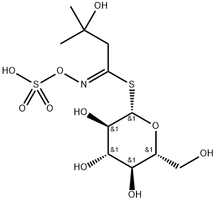 (2R,3R,4S,5R,6S)-3,4,5-trihydroxy-2-(hydroxymethyl)-6-[C-(2-hydroxy-2- methyl-propyl)-N-sulfonatooxy-carbonimidoyl]sulfanyl-oxane Structure