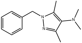 1-ベンジル-N,N,3,5-テトラメチル-1H-ピラゾール-4-アミン 化学構造式