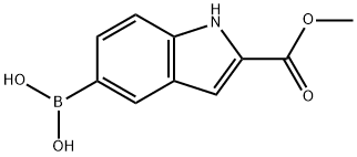 2-Methoxycarbonylindole-5-boronicacid Structure