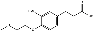3-[3-AMINO-4-(2-METHOXYETHOXY)PHENYL]PROPANOIC ACID,284665-32-3,结构式