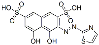 4,5-ジヒドロキシ-3-[(チアゾール-2-イル)アゾ]-2,7-ナフタレンジスルホン酸 化学構造式