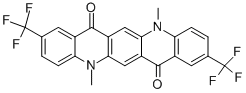 5,12-Dimethyl-2,9-bis-trifluoromethyl-5,12-dihydroquino2,3-bacridine-7,14-dione 结构式
