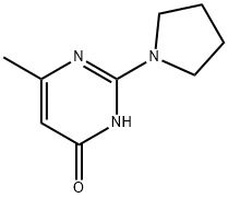 6-Methyl-2-pyrrolidin-1-ylpyrimidin-4(3H)-one 化学構造式