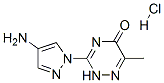 3-(4-aminopyrazol-1-yl)-6-methyl-2H-1,2,4-triazin-5-one hydrochloride 化学構造式