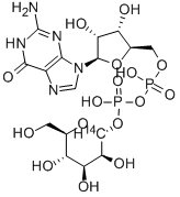 GUANOSINE DIPHOSPHATE MANNOSE, [MANNOSE-1-14C] Structure