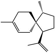 (1R,4S,5R)-1,8-Dimethyl-4-(1-methylethenyl)spiro[4.5]dec-7-ene Structure