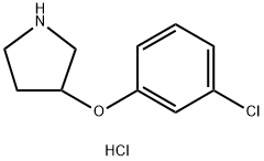 3-(3-クロロフェノキシ)ピロリジン塩酸塩 化学構造式