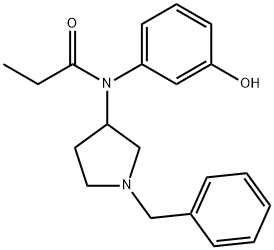 N-(1-benzylpyrrolidin-3-yl)-N-(3-hydroxyphenyl)propanamide Struktur