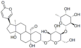 (3S,5S,10S,13R,14S,17S)-3-[(2S,3S,4S,5R,6S)-3,4-dihydroxy-6-(hydroxymethyl)-5-[(2S,3R,4S,5R,6R)-3,4,5-trihydroxy-6-methyl-oxan-2-yl]oxy-oxan-2-yl]oxy-5,14-dihydroxy-13-methyl-17-(6-oxopyran-3-yl)-2,3,4,6,7,8,9,11,12,15,16,17-dodecahydro-1H-cyclopenta[a]phenanthrene-10-carbaldehyde,28518-57-2,结构式