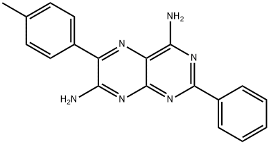 6-(4-methylphenyl)-2-phenyl-pteridine-4,7-diamine 化学構造式