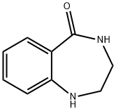 1,2,3,4-テトラヒドロベンゾ(E)(1,4)ジアゼピン-5-オン 化学構造式