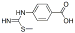 Benzoic acid, 4-[[imino(methylthio)methyl]amino]- (9CI) Struktur