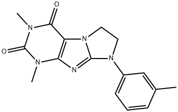 7,8-Dihydro-1,3-dimethyl-8-(m-tolyl)-1H-imidazo[2,1-f]purine-2,4(3H,6H)-dione Structure