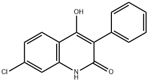 3-phenyl-4-hydroxy-7-chloroquinolin-2(1H)-one Struktur