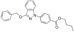 p-(3-Benzyloxy-1H-indazol-1-yl)benzoic acid butyl ester Structure