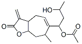 6-(1-Acetoxy-3-hydroxybutyl)-3,3a,4,7,8,8a-hexahydro-7-methyl-3-methylene-2H-cyclohepta[b]furan-2-one Struktur