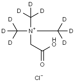 甜菜碱-三甲基-D9 盐酸盐 结构式
