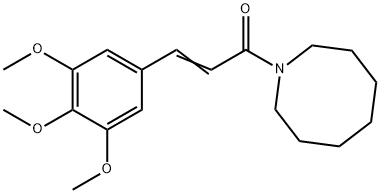 オクタヒドロ-1-[1-オキソ-3-(3,4,5-トリメトキシフェニル)-2-プロペニル]アゾシン 化学構造式