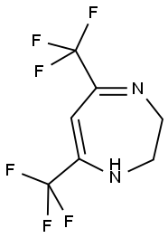 2,3-DIHYDRO-5,7-BIS(TRIFLUORMETHYL)-1H-1,4-DIAZEPINE 结构式