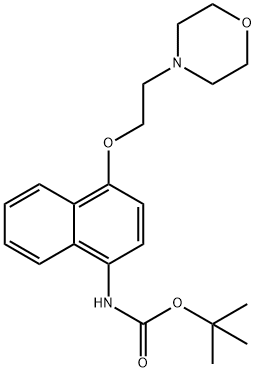 叔丁氧羰基-4-(2-吗啉乙氧基)萘-1-胺, 285984-35-2, 结构式