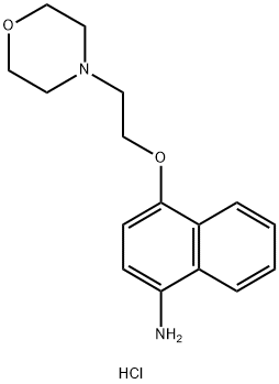 4-(2-吗啉乙氧基)萘-1-胺二盐酸盐 结构式