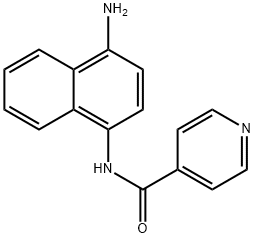 N-(4-Amino-1-naphthalenyl)-4-pyridinecarboxamide 化学構造式