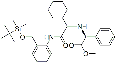 285996-34-1 Benzeneacetic acid, alpha-[[1-cyclohexyl-2-[[2-[[[(1,1-dimethylethyl)dimethylsilyl]oxy]methyl]phenyl]amino]-2-oxoethyl]amino]-, methyl ester, (alphaS)- (9CI)