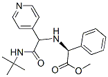 Benzeneacetic acid, alpha-[[2-[(1,1-dimethylethyl)amino]-2-oxo-1-(4-pyridinyl)ethyl]amino]-, methyl ester, (alphaS)- (9CI) Struktur