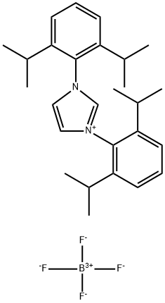 1,3-BIS-(2,6-DIISOPROPYLPHENYL)-IMIDAZOLIUM TETRAFLUOROBORATE 化学構造式