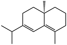 (4aR)-2,3,4,4a,5,6-ヘキサヒドロ-1,4a-ジメチル-7-(1-メチルエチル)ナフタレン 化学構造式