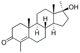 17beta-hydroxy-4,17-dimethylandrost-4-en-3-one 结构式